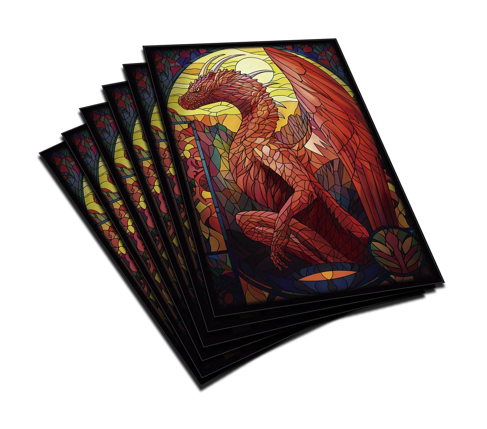 Protectores Standard | Colección Vitrales - Dragón Rojo 66x91mm