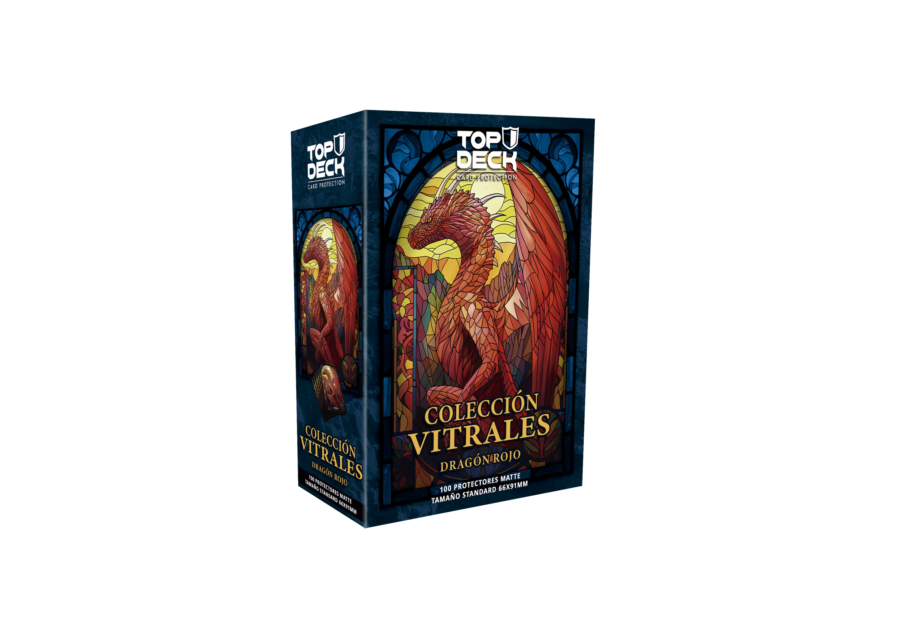 Protectores Standard | Colección Vitrales - Dragón Rojo 66x91mm