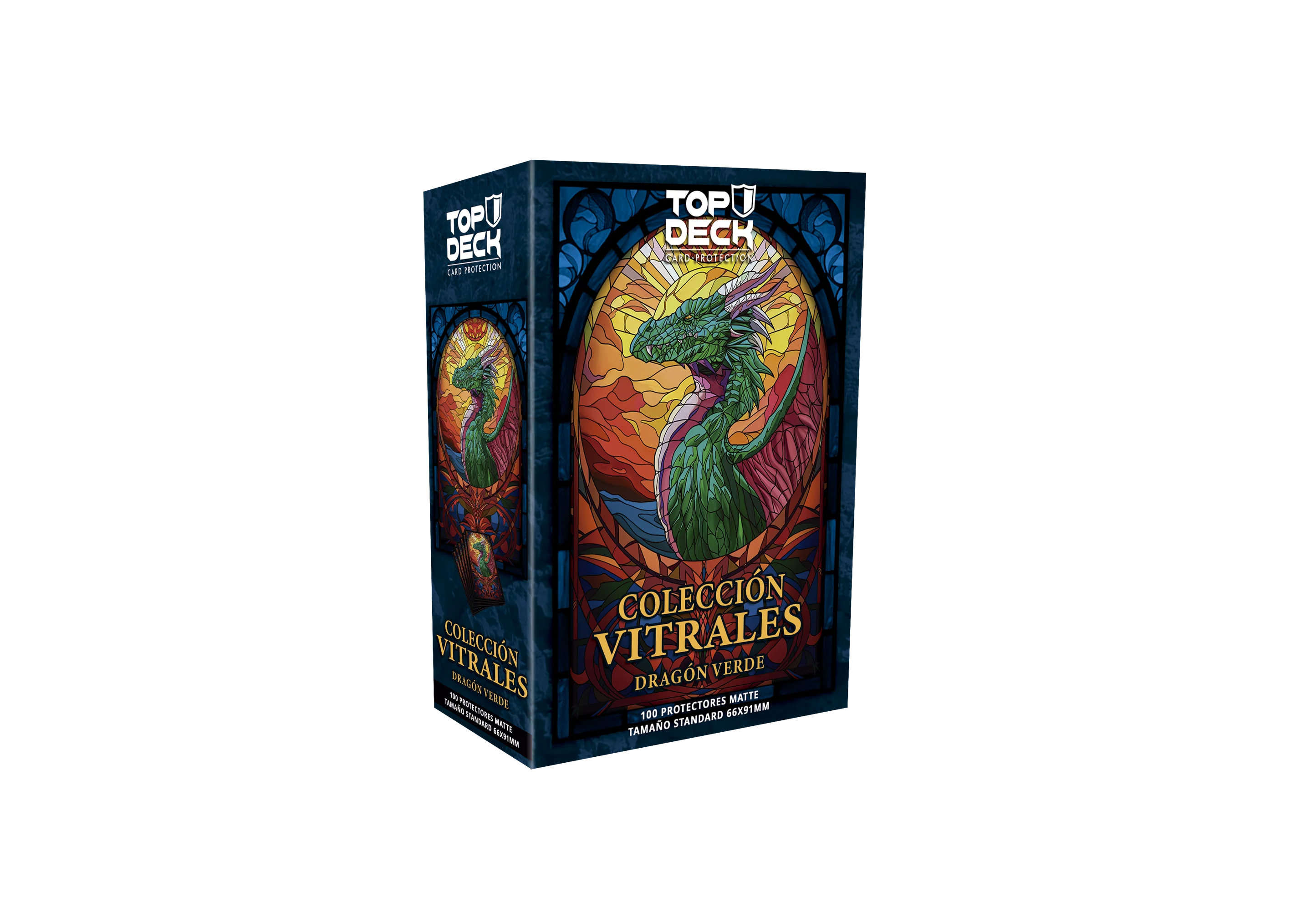 Protectores Standard | Colección Vitrales - Dragón Verde 66x91mm