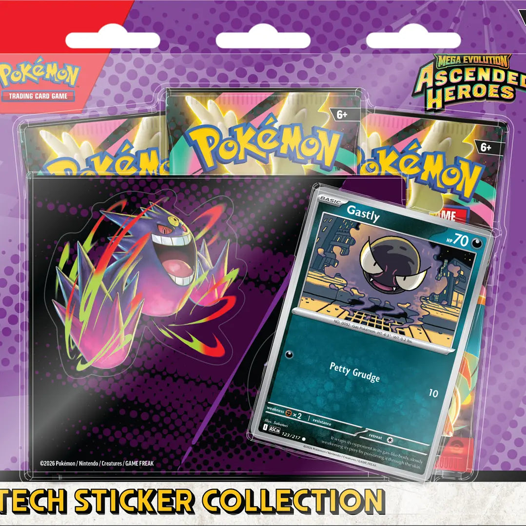 [PREVENTA 20/02/2026] - Pokemon TCG Mega Evolution - Gastly Ascended Heroes Tech Sticker Collection
