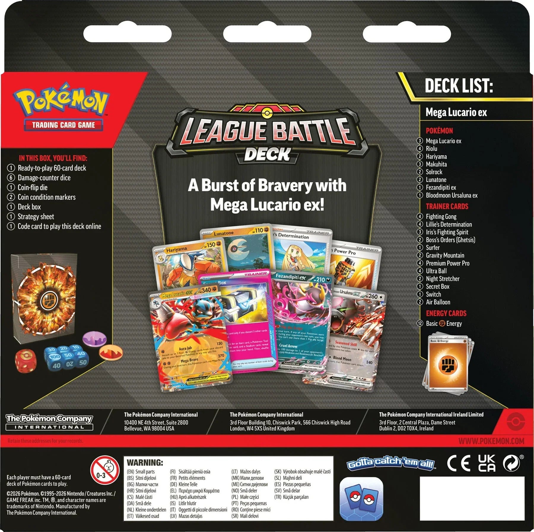 [Preventa 22 Mayo 2026] Mega Lucario ex League Battle Deck - Ingles