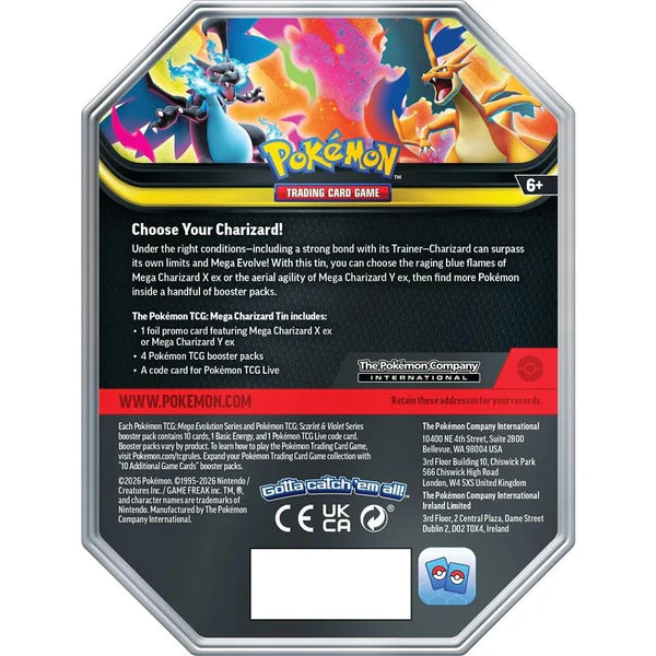 [PREVENTA 20/02/2026]  Pokemon Mega Evolution - Mega Charizard Y Tin - Español